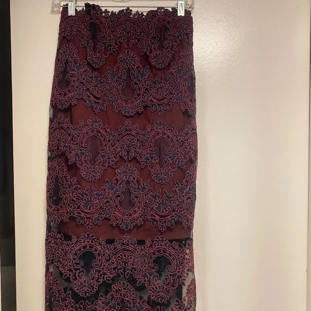 SANDRO 2 tone lace skirt, size 1 - Picture 2 of 8